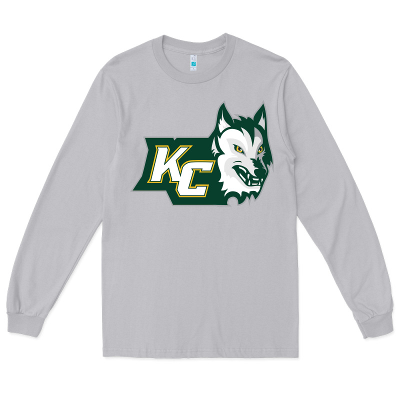 Keuka College Wolf Vectorized Long Sleeve Tee by linhVisuals | Teevron