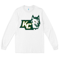 White keuka college wolf vectorized Long Sleeve Tee - linhVisuals