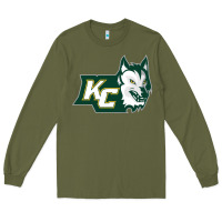 Army Green keuka college wolf vectorized Long Sleeve Tee - linhVisuals