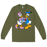 Army Green donal duck Long Sleeve Tee - linhVisuals