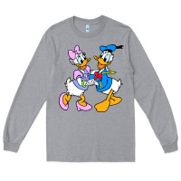 Heather Grey donal duck Long Sleeve Tee - linhVisuals