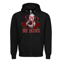 Black be mine valentine's day calf Zipper Hoodie - RanaPortraitStore