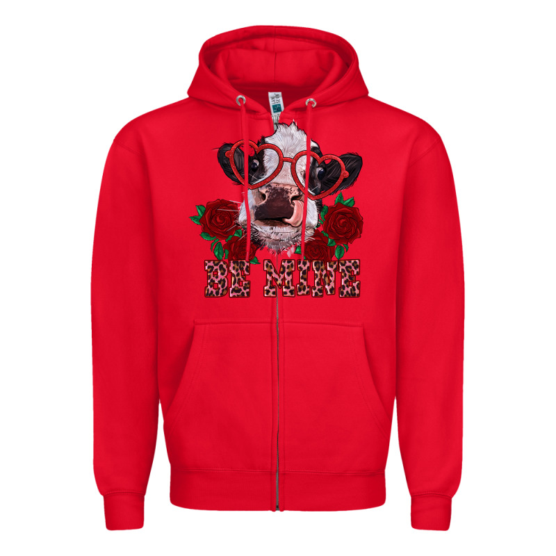 Be Mine Valentine's Day Calf Zipper Hoodie by RanaPortraitStore | Teevron