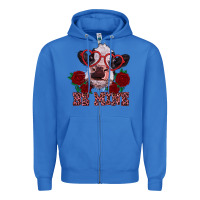True Royal be mine valentine's day calf Zipper Hoodie - RanaPortraitStore