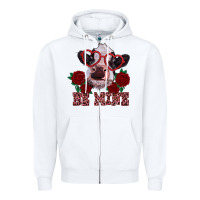 White be mine valentine's day calf Zipper Hoodie - RanaPortraitStore