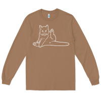 Toasted Coconut cat butt white Long Sleeve Tee - linhVisuals