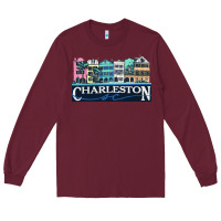 Burgundy charleston rainbow road   charleston south carolin Long Sleeve Tee - linhVisuals