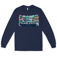 Navy charleston rainbow road   charleston south carolin Long Sleeve Tee - linhVisuals