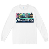 White charleston rainbow road   charleston south carolin Long Sleeve Tee - linhVisuals