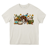 Cream rodeo cowboy coffee cups Heavy Core Tee - OliviaCreatesArt
