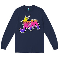 Navy jem and the holograms musical Long Sleeve Tee - linhVisuals