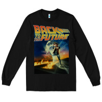 Black back to the future vintage Long Sleeve Tee - linhVisuals