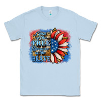 Dusty Blue Patriotic Sunflower Classic Tee - Jasminsmagicworld