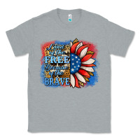 Heather Grey Patriotic Sunflower Classic Tee - Jasminsmagicworld