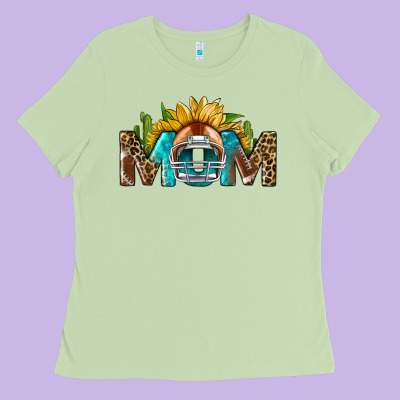 Football Mom Ladies Tee Designed By Bundleandbundleshop