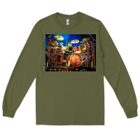 Army Green Neil Peart encore Long Sleeve Tee - linhVisuals