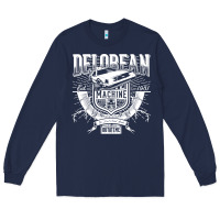 Navy delorean machine Long Sleeve Tee - linhVisuals