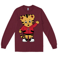Burgundy daniel tigers neighborhood Long Sleeve Tee - linhVisuals