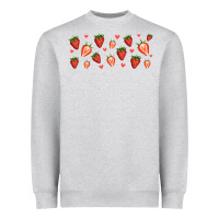 Heather Grey strawberry Heavyweight Sweatshirt - Jasminsmagicworld