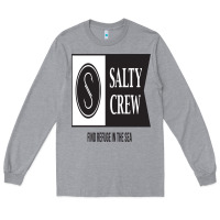 Heather Grey salty crew Long Sleeve Tee - linhVisuals