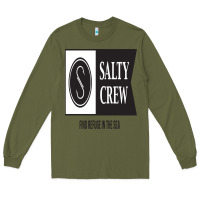 Army Green salty crew Long Sleeve Tee - linhVisuals