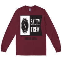 Burgundy salty crew Long Sleeve Tee - linhVisuals