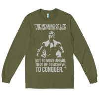 Army Green schwarzenegger arnie Long Sleeve Tee - linhVisuals