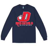 Navy red de dickinson college vectorized Long Sleeve Tee - linhVisuals