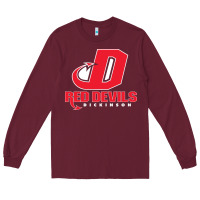 Burgundy red de dickinson college vectorized Long Sleeve Tee - linhVisuals