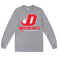 Heather Grey red de dickinson college vectorized Long Sleeve Tee - linhVisuals