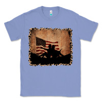 Colony Blue America Western Cowboy and Cowgirl Leopard Frame Classic Tee - CowCowDesign