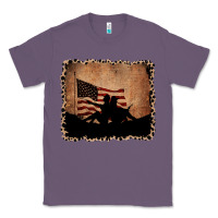 Lavender America Western Cowboy and Cowgirl Leopard Frame Classic Tee - CowCowDesign