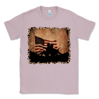 Lilac America Western Cowboy and Cowgirl Leopard Frame Classic Tee - CowCowDesign