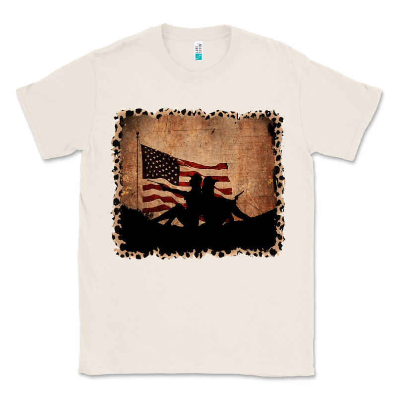 America Western Cowboy And Cowgirl Leopard Frame Classic Tee by CowCowDesign | Teevron