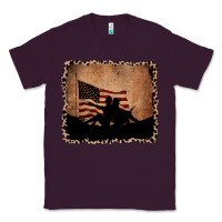 Plum America Western Cowboy and Cowgirl Leopard Frame Classic Tee - CowCowDesign