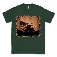 Sports Green America Western Cowboy and Cowgirl Leopard Frame Classic Tee - CowCowDesign