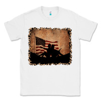 White America Western Cowboy and Cowgirl Leopard Frame Classic Tee - CowCowDesign