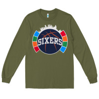 Army Green sixers basketball Long Sleeve Tee - linhVisuals