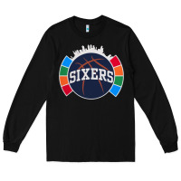 Black sixers basketball Long Sleeve Tee - linhVisuals