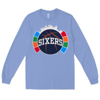 Colony Blue sixers basketball Long Sleeve Tee - linhVisuals