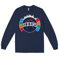 Navy sixers basketball Long Sleeve Tee - linhVisuals