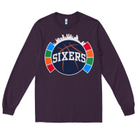 Plum sixers basketball Long Sleeve Tee - linhVisuals