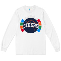 White sixers basketball Long Sleeve Tee - linhVisuals