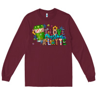 Burgundy LIve Christmas Latte Long Sleeve Tee - CowhideDigitalArt