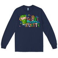 Navy LIve Christmas Latte Long Sleeve Tee - CowhideDigitalArt