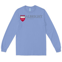 Colony Blue albright college vectorized Long Sleeve Tee - linhVisuals