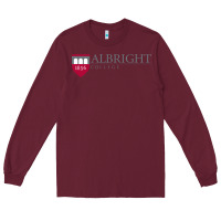 Burgundy albright college vectorized Long Sleeve Tee - linhVisuals