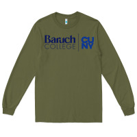 Army Green baruch college vectorized Long Sleeve Tee - linhVisuals