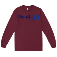 Burgundy baruch college vectorized Long Sleeve Tee - linhVisuals