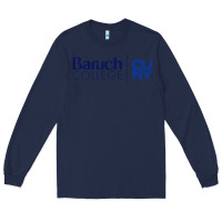 Navy baruch college vectorized Long Sleeve Tee - linhVisuals